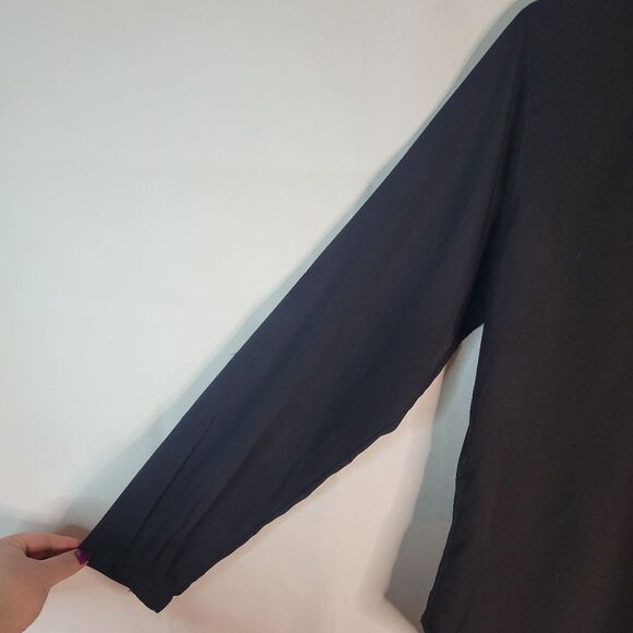 Simple Black Long Sleeve Shirt - Picture 2 of 9